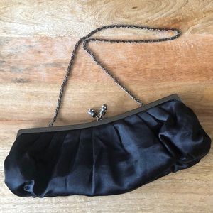 Small Black Satin Purse